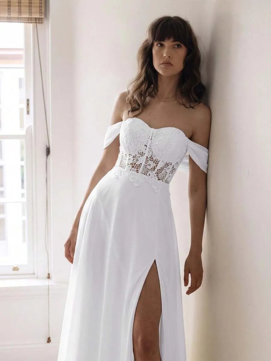 Vestido de Aniversário para Mulheres, Vestido Branco para Mulheres, Vestido de Noiva, Vestido Elegante para Mulheres, Fe — foto 3
